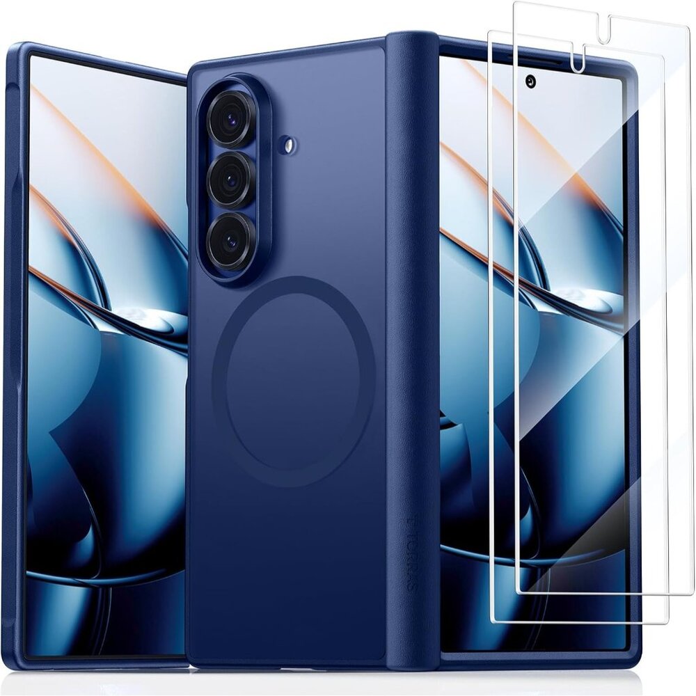 Magnetic Shockproof case for Samsung Galaxy Z‎ Fold 7 hinge protection Blue